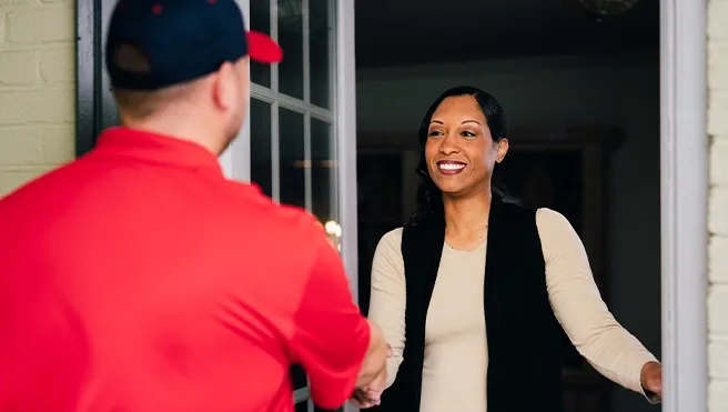 Rainbow Restoration of Dickinson’s emergency property restoration service greets a Kemah, TX, homeowner.
