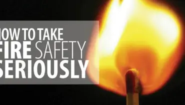 Fire safety banner.